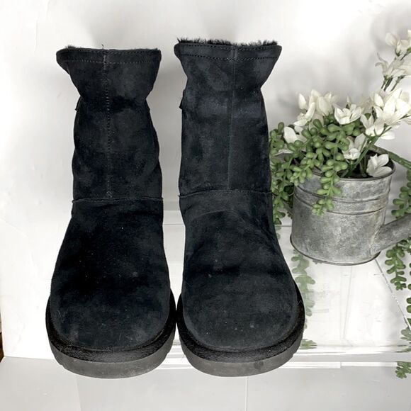 UGG AUSTRALIA REMORA BUCKLE BOOTIE FOLDOVER STYLE Black 8‎ - Picture 2 of 13